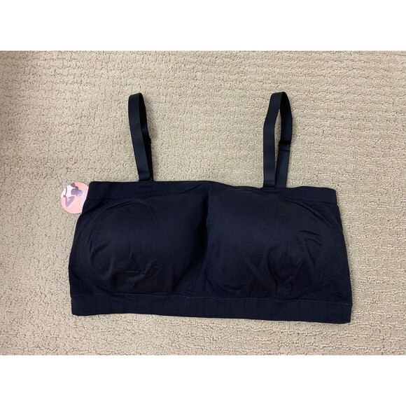 Shapermint Black Bandeau Convertible Strapless Wireless Seamless Bra Sz 3XL - Picture 1 of 7